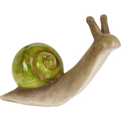 Zahradní dekorace šnek 30 cm zelená