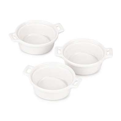 Zapékací misky porcelánové sada 3 ks kulatá