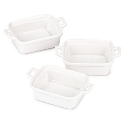 Zapékací misky porcelánové sada 3 ks obdélník