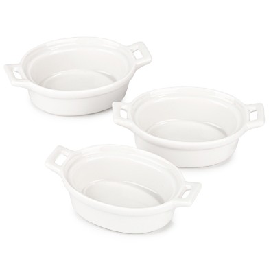 Zapékací misky porcelánové sada 3 ks oválná