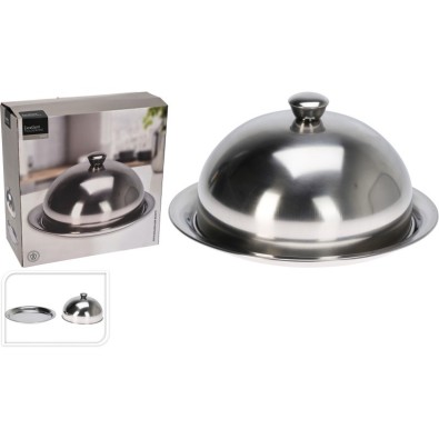 Servírovací podnos s víkem pr. 24 cm nerez