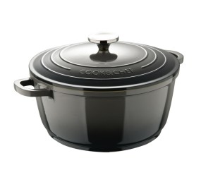 Kastrol litinový s poklicí EXCALIBUR 20 cm šedá