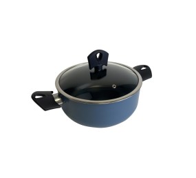 Kastrol s poklicí a nepřilnavým povrchem NOIA 20 cm modrá