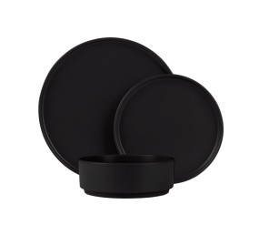 Jídelní sada talířů 18 ks Matte Black Collection