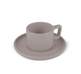 Sada hrnků na espresso s podšálkem 8 ks 100 ml Taupe Collection