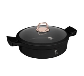Kastrol s titanovým povrchem a poklicí 28 cm Black Rose Collection