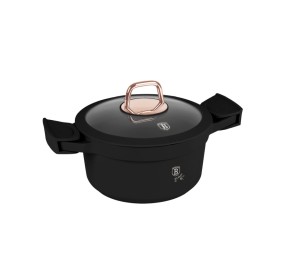 Kastrol s titanovým povrchem a poklicí 20 cm Black Rose Collection