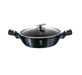 Pekáč kulatý s mramorovým povrchem a poklicí 28 cm Aquamarine Metallic Line