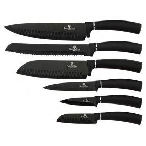 BERLINGERHAUS Sada nožů s antibakteriálním povrchem 6 ks Royal Black Collection