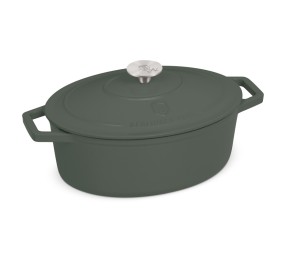 Pekáč litinový s poklicí 30 cm Matte Green Collection