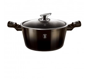 BERLINGERHAUS Kastrol s mramorovým povrchem 24 cm Shiny Black Collection 2 poklice