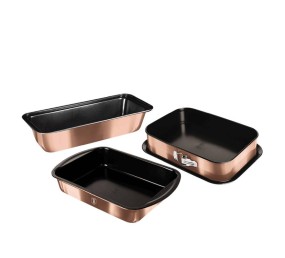 Sada pečicích forem 3 ks Rosegold Metallic Line