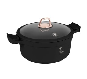 Kastrol s titanovým povrchem a poklicí 28 cm Black Rose Collection