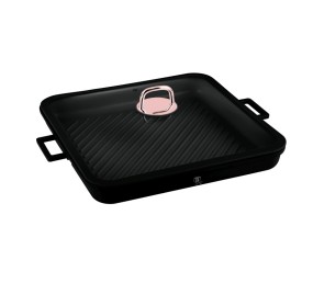 Pánev grilovací s titanovým povrchem a poklicí 34 cm Black Rose Collection