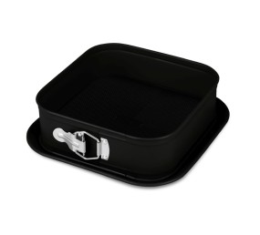 Forma na dort hranatá s titanovým povrchem 28 x 28 cm Matte Black Collection