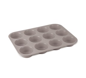 Forma na muffiny s nepřilnavým povrchem 12 ks Taupe Collection