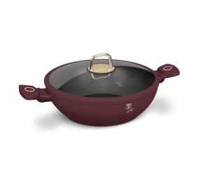 Pánev wok s poklicí a titanovým povrchem 30 cm Leonardo Collection