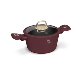 Kastrol s titanovým povrchem a poklicí 20 cm Leonardo Collection