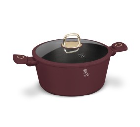 Kastrol s titanovým povrchem a poklicí 28 cm Leonardo Collection