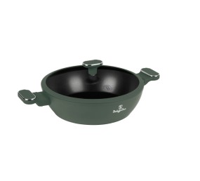 Kastrol s titanovým povrchem a poklicí 28 cm Matte Green Collection