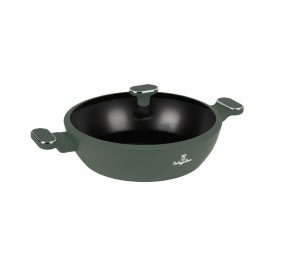 Kastrol s titanovým povrchem a poklicí 30 cm Matte Green Collection
