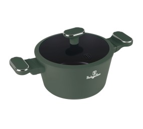 Kastrol s titanovým povrchem a poklicí 20 cm Matte Green Collection