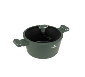 Kastrol s titanovým povrchem a poklicí 24 cm Matte Green Collection