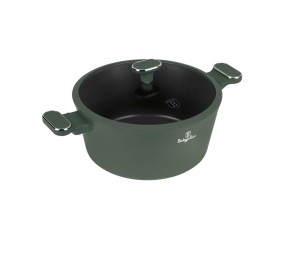 Kastrol s titanovým povrchem a poklicí 28 cm Matte Green Collection