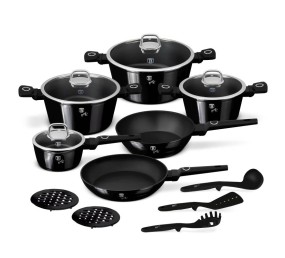 Sada nádobí s titanovým povrchem 15 ks Black Vantage Collection