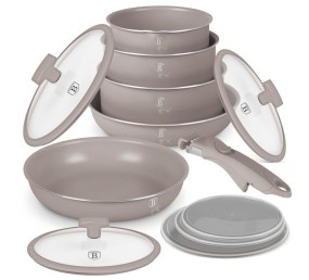 Sada nádobí s titanovým povrchem 12 ks Taupe Collection