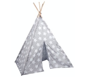 Dětský stan teepee 120x120x150cm šedá