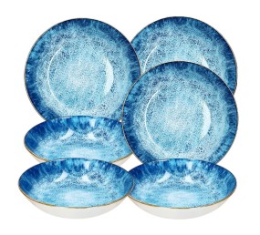 Talíř na polévku hluboký sada 6 ks porcelán 20 cm OCEAN