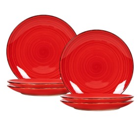 Dezertní talíře sada 6 ks 19 cm červené RUBY RED