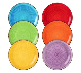 Jídelní sada talířů 6 ks 26 cm barevné COLOURS