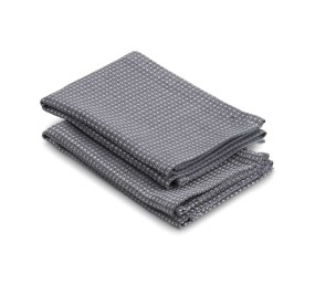 Utěrka CAJA 2 ks 55% bavlna/45% bambus šedá 32x32 cm
