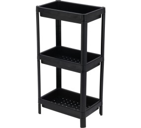 Plastový regál 3patrový 71 cm černá