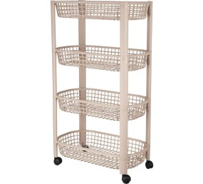Kuchyňský vozík 4patrový 79 cm béžová