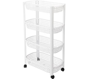Kuchyňský vozík 4patrový 79 cm bílá