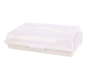 Plastový servírovací tác s víkem 44 x 31 cm bílá