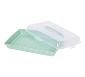 Plastový servírovací tác s víkem 44 x 31 cm zelená