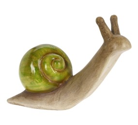 Zahradní dekorace šnek 30 cm zelená