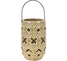 Keramická lampa 23 cm s rukojetí zelená