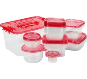 EXCELLENT Dóza na potraviny JUMBO sada 27 ks červená