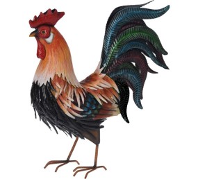 Zahradní dekorace kovová Kohout 38 cm