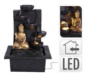 PROGARDEN Fontána pokojová s LED osvětlením BUDDHA rovná