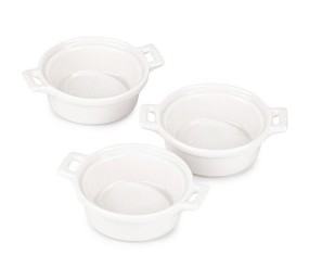 Zapékací misky porcelánové sada 3 ks kulatá