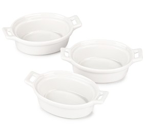 Zapékací misky porcelánové sada 3 ks oválná