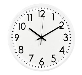 Hodiny nástěnné plast 30 cm bílý rám
