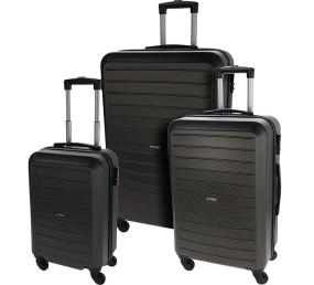 Sada plastových cestovních kufrů 3 ks 50 / 60 / 70 cm antracitová