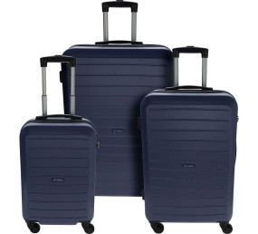Sada plastových cestovních kufrů 3 ks 50 / 60 / 70 cm tmavě modrá